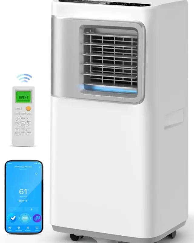 Portable Air Conditioners, 5 in 1 Portable AC Units for Room with 24H Timer & Remote App Control and Window Mount Kit