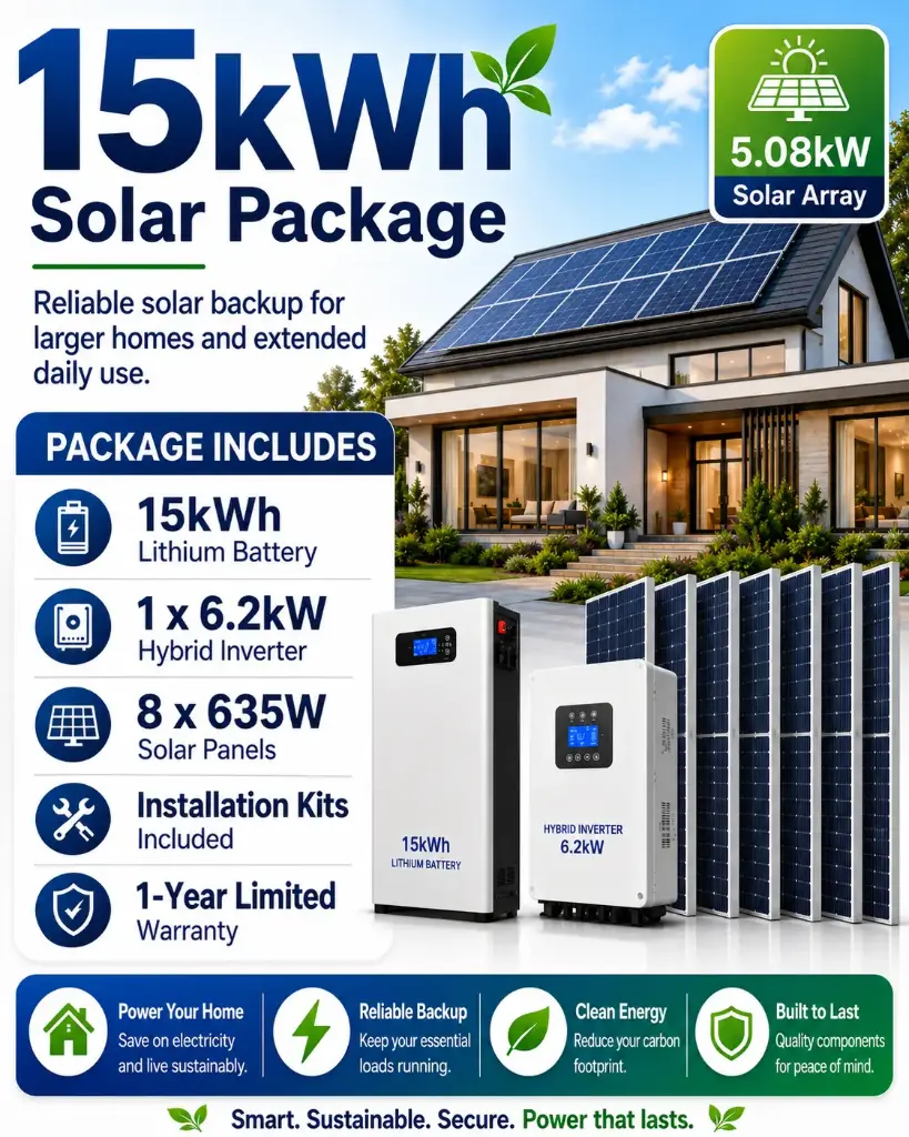 Solar City SecurePower 15kWh Lease-to-Own Package