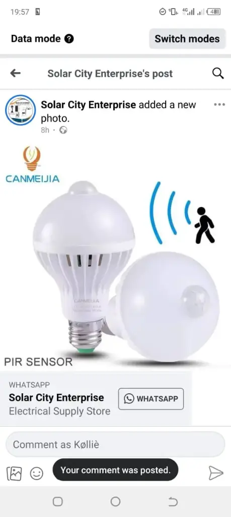 5W LED Light bulb Sensor bulb   