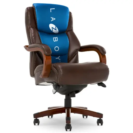[Furniture] La-Z-Boy Delano Big & Tall Executive Office Chair, High Back Ergonomic Lumbar Support, Bonded Leather, Brown