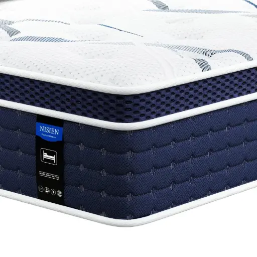 NISIEN Full Mattress, 10 Inch Hybrid Memory Foam Mattress in a Box, Pressure Relief, CertiPUR-US