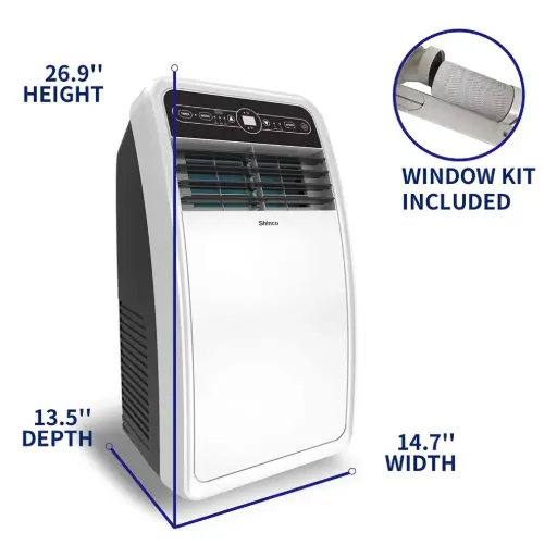 Shinco 8,000 BTU Portable AC Unit, Dehumidifier, and Fan for 200 SqFt Rooms