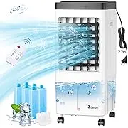 Air Conditioners, 2024 Upgraded Portable Air Conditioner with 3 Gal Water Tank, Air Conditioner Portable for Room with 6 Ice Box, 3-in-1 Super Wind Quiet Swamp Cooler, AC for Room/Bedroom/Garage78