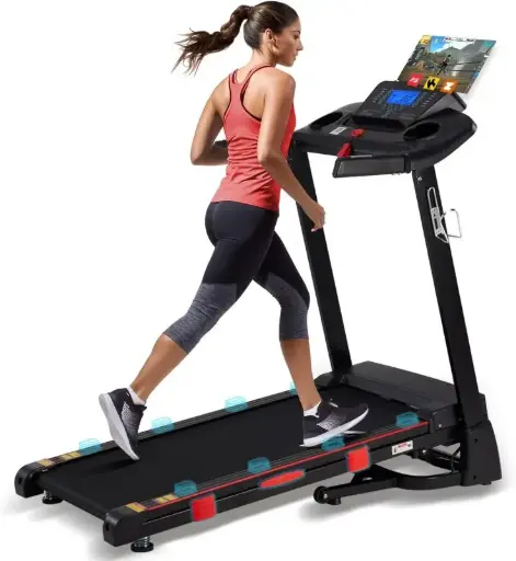 UMAY Fitness Home Auto-Folding Incline Treadmill with Pulse Sensors, 3.0 HP Quiet Brushless, 8.7 MPH, 300 lbs Capacity, Classic Dark https://a.co/d/gP7QZtI