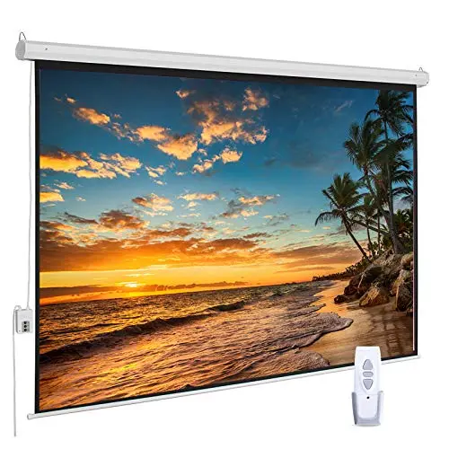 Auto Motorized Projector Screen 100 inch 16:9 HD Diagonal with Remote Control