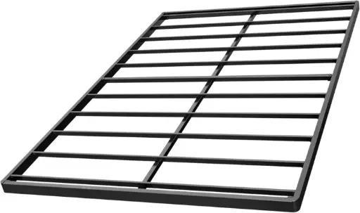 Queen 2 Inch Box Spring & Bed Slat Replacement/Metal Frame with Steel Slats/Quick Lock Bunkie Board/Easy Assembly