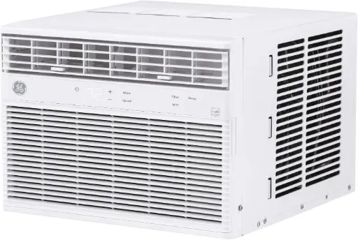 GE Window Air Conditioner 8000 BTU, Wi-Fi Enabled, Energy-Efficient Cooling for Medium Rooms, 8K BTU Window AC Unit with Easy Install Kit, Control Using Remote or Smartphone App 8000 BTU White
