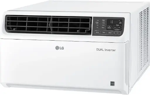 LG LW2422IVSM 23,500 Dual Inverter Smart Window, 230V, Air Conditioner Cools Rooms up to 1,440 Sq. Ft, Ultra Quiet Operation, ThinQ, Amazon Alexa & Hey Google, 24000 BTU, Bright White 24000 BTU Wifi 230V Bright White