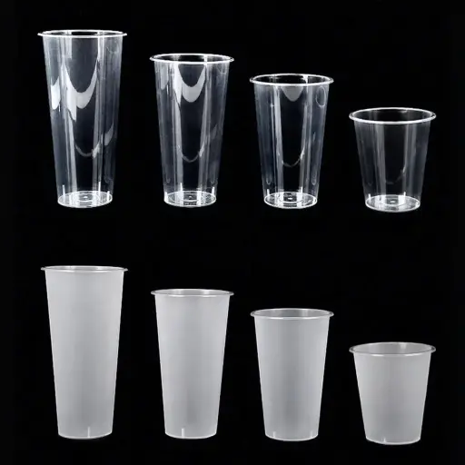 Frosted PP Boba Milk Tea Cup 700ml