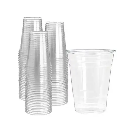 Clear PLA Biodegradable Cup 16oz with Lid
